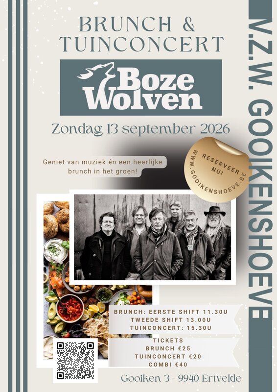 Concerten Brunch tuinconcert Boze Wolven