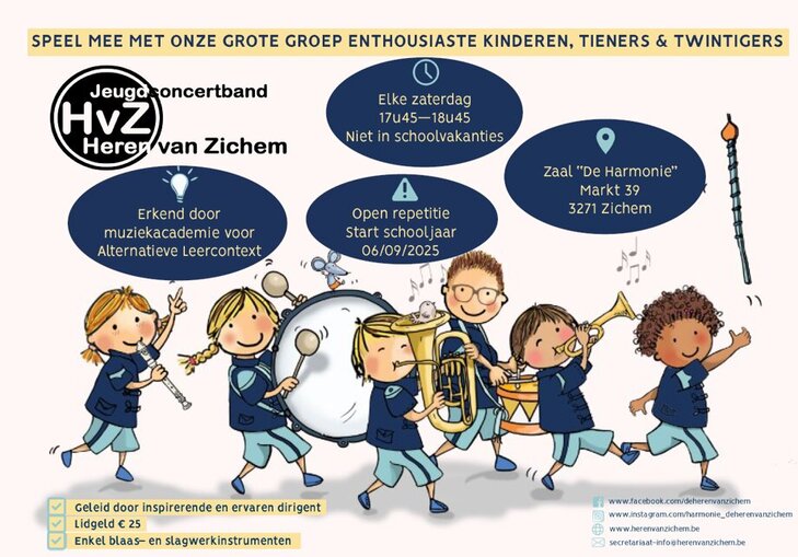 Concerten Opendeurdag Jeugdconcertband Heren Zichem