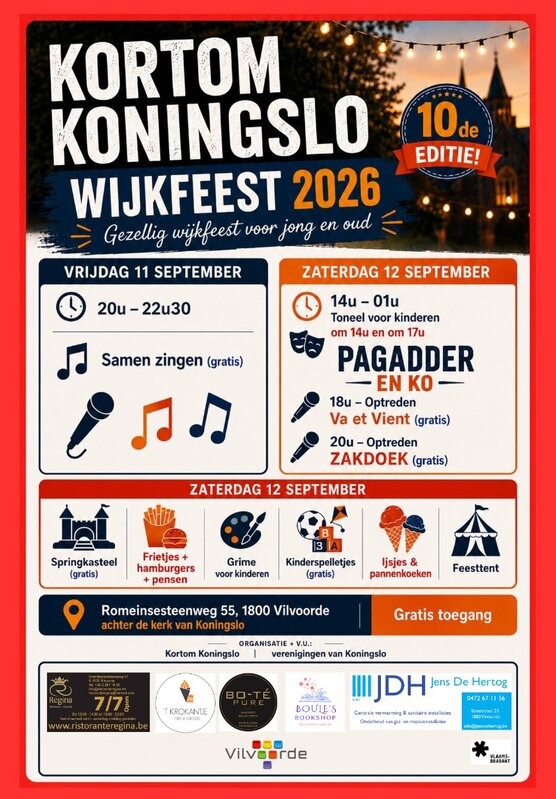 Ontspanning Kortom Koningslo - Wijkfeest 10de editie