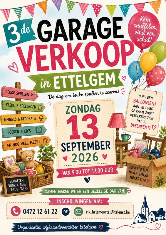  Garageverkoop gemeente Ettelgem