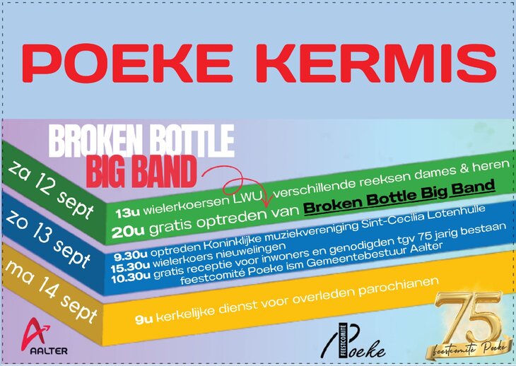Concerten 75 jarig bestaan feestcomité Poeke