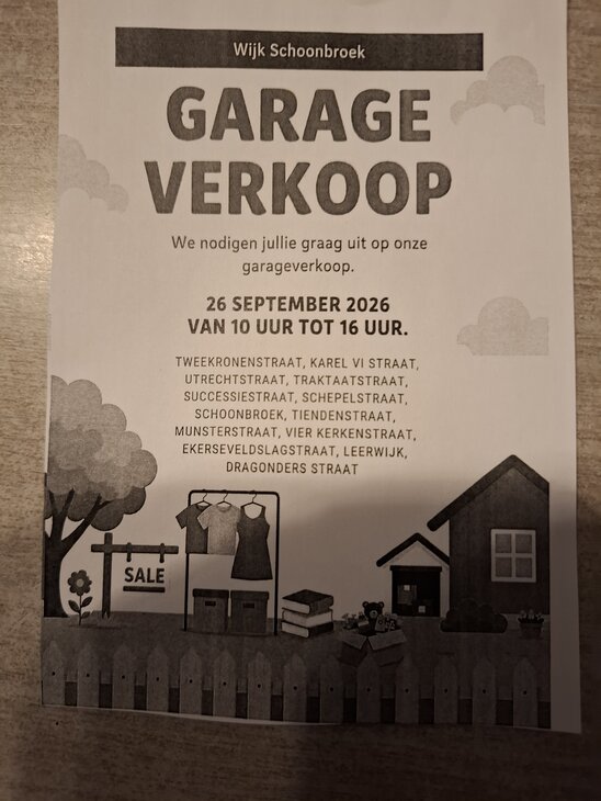  Garageverkoop