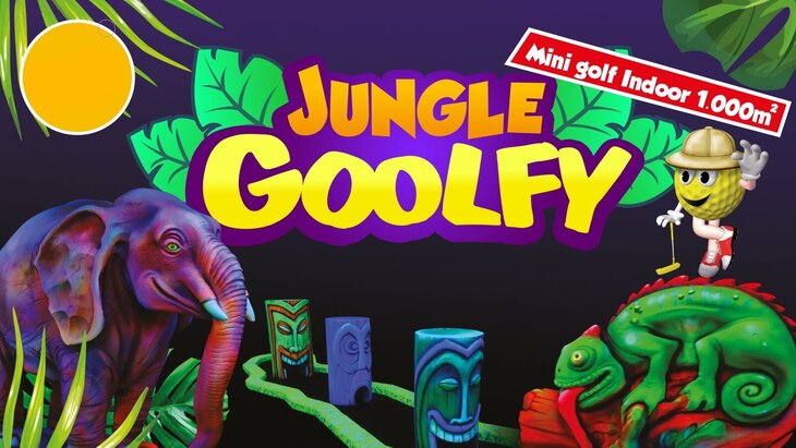 Ontspanning Jungle Goolfy - fluorescerende indoor-minigolfbaan