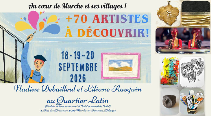 Tentoonstellingen Nadine Liliane exposeren het Quartier Latin.