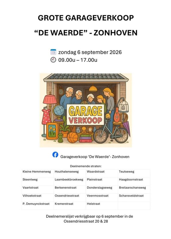  Grote Garageverkoop Waerde 