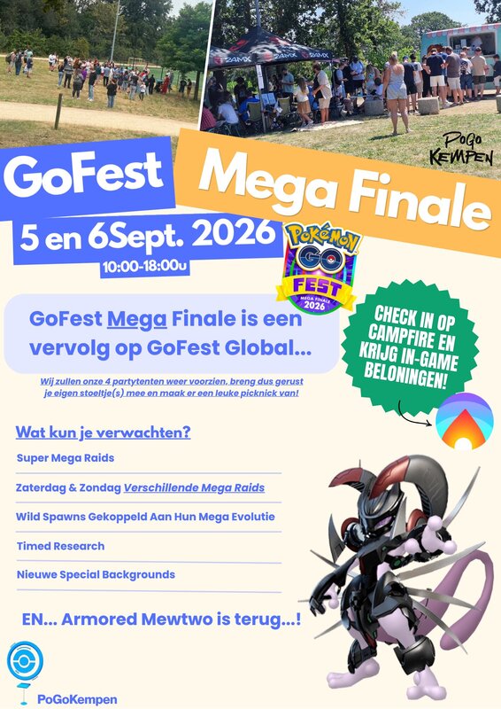 Ontspanning PokémonGo GoFest Mega Finale