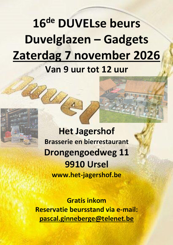 Ontspanning 16de Duvelbeurs Duvel glazen gadgets - Jagershof - Ursel