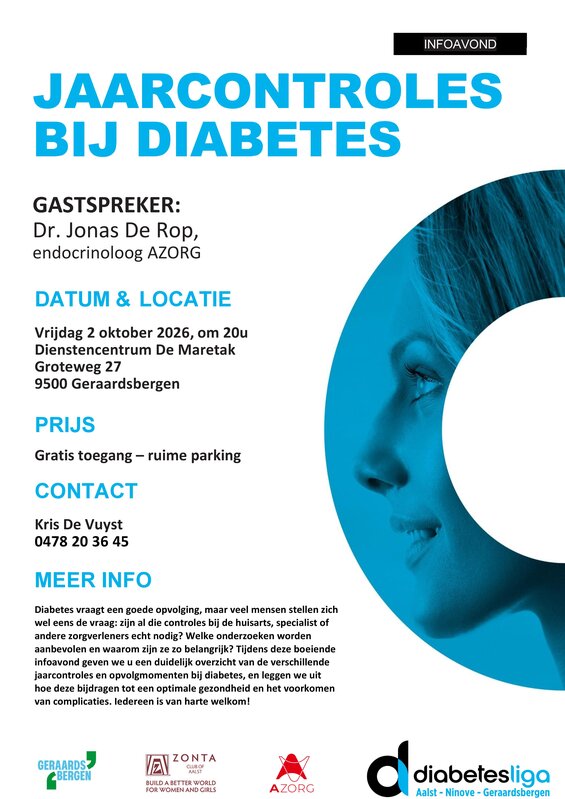 Voordrachten Infoavond  Jaarcontroles diabetes 