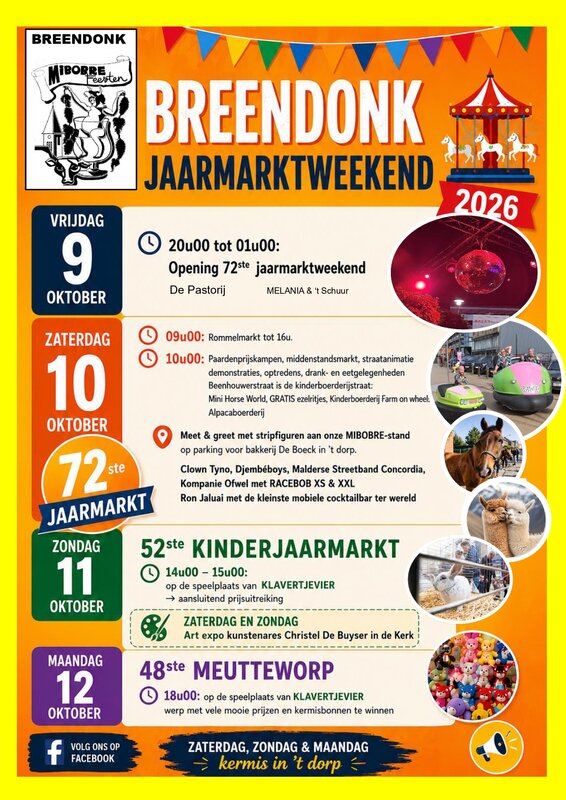 Ontspanning 72ste Breendonk jaarmarktweekend
