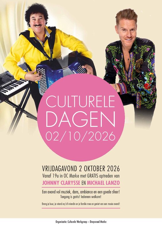 Ontspanning Culturele Dagen Marke Johnny Clarysse Michael Lanzo