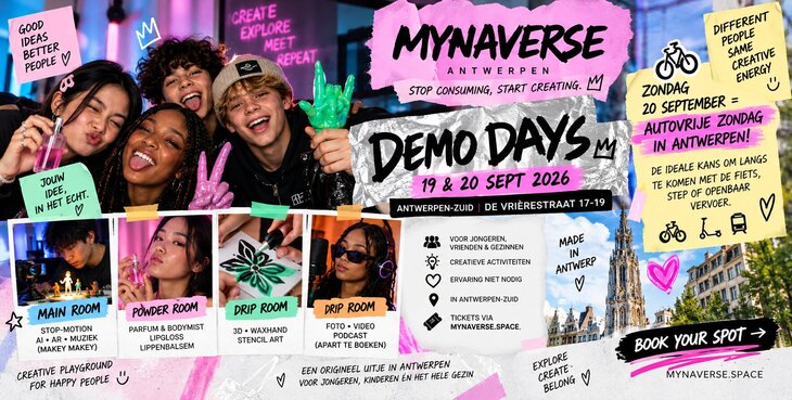 Workshops Creatieve playground & originele activiteiten Antwerpen-Zuid