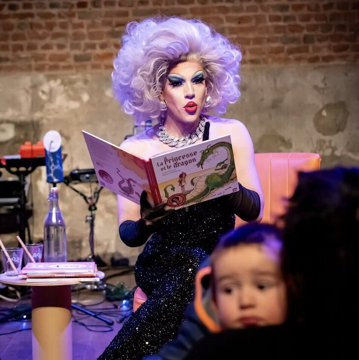 Voorstellingen Drag Story Hour Susan from Grindr