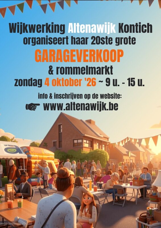  20ste grote garageverkoop rommelmarkt Altenawijk