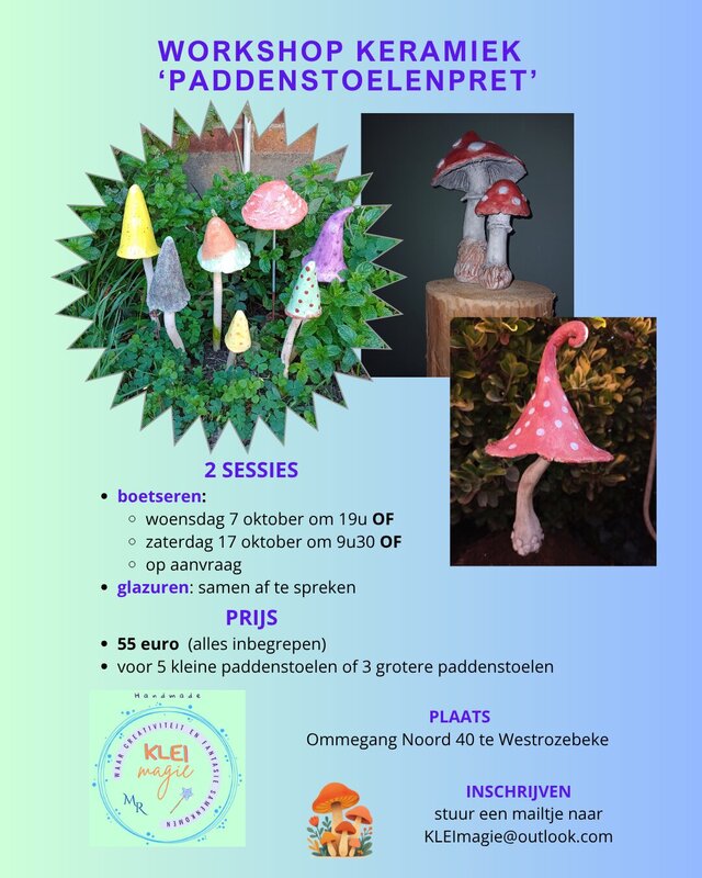 Workshops Workshop  Paddenstoelenpret 