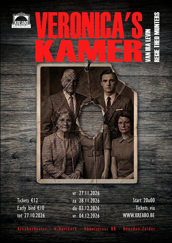 Voorstellingen Toneelgroep Kreabo speelt  Veronica s Kamer 