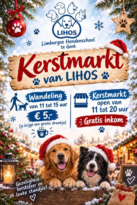Kerstmarkten Kerstmarkt Lihos gezelligheid voor mens hond
