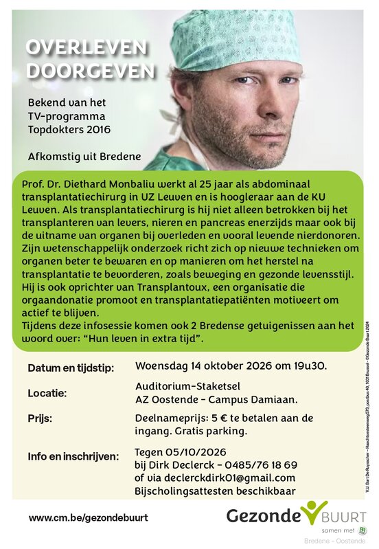 Voordrachten Infosessie  Overleven doorgeven 