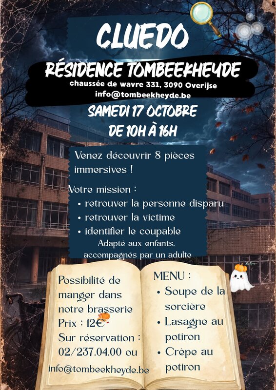 Ontspanning Halloween Cluedo-spel: Verdwijning het Sanatorium