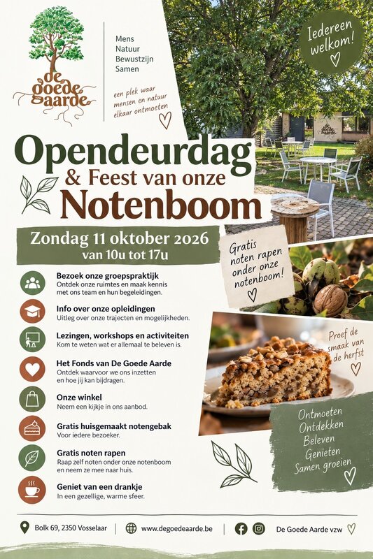 Ontspanning Opendeurdag Feest onze Notenboom
