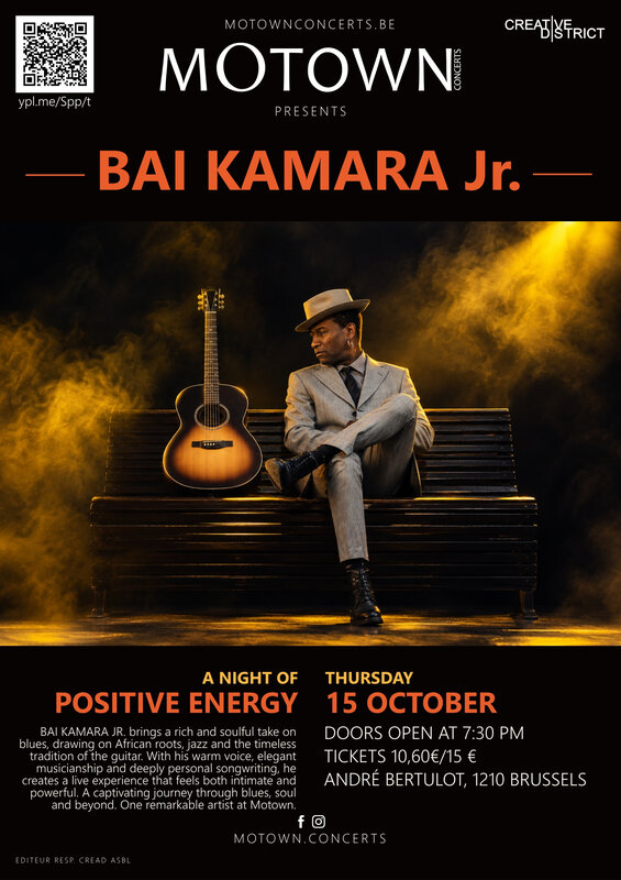 Concerten Bai Kamara — afro-blues, soul & rock mOtown