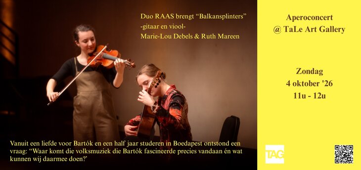 Concerten Aperitiefconcert   Balkansplinters  - door Raas - viool gitaar