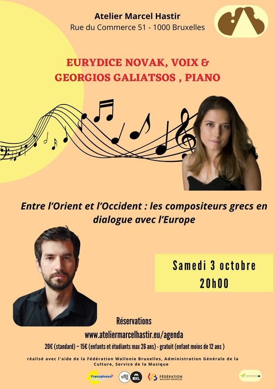Concerten Eurydice Novak, sopraan & Georgios Galiatsos, piano Tussen Oost West: Griek