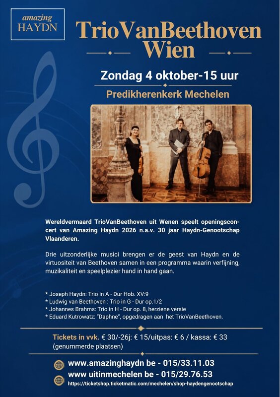 Concerten Amazing Haydn TrioVanBeethoven Wien