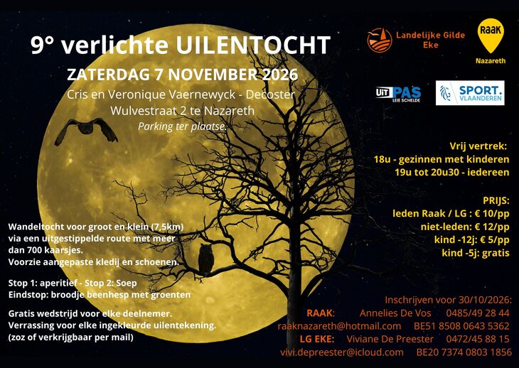 Ontspanning 9° verlichte uilentocht