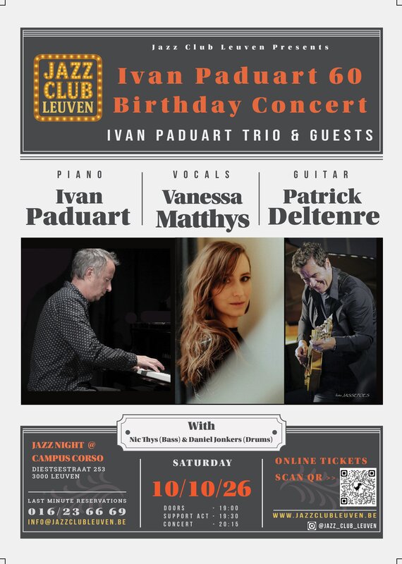 Concerten  Ivan Paduart - Birthday Concert / Concert d anniversaire JazzClub Leuven