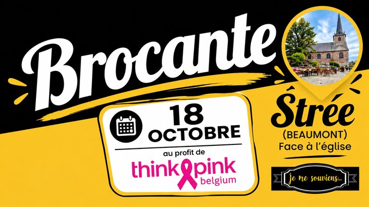  Rommelmarkt de Place Strée voordele Think Pink