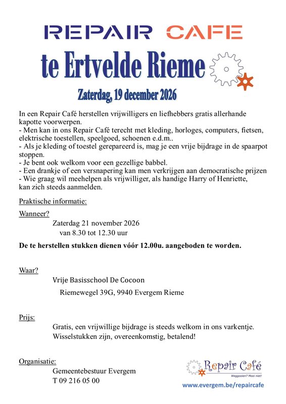 Workshops Repair Café