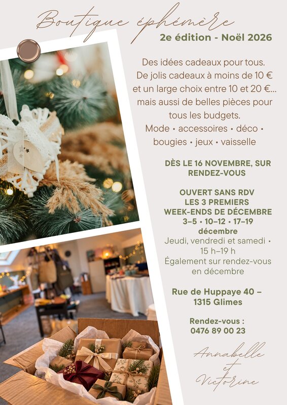 Kerstmarkten Pop-up kerstwinkel Glimes tweede editie