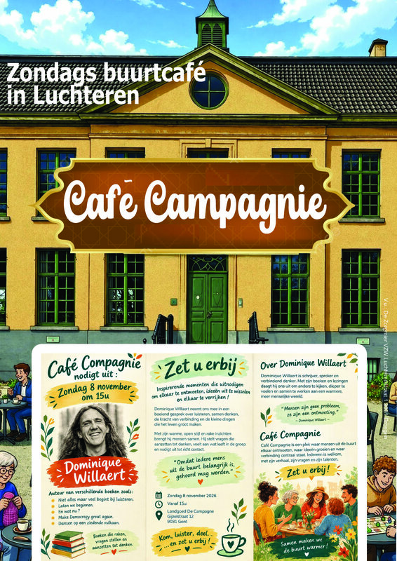 Voorstellingen Café Campagnie speciale gast Dominique Willaert