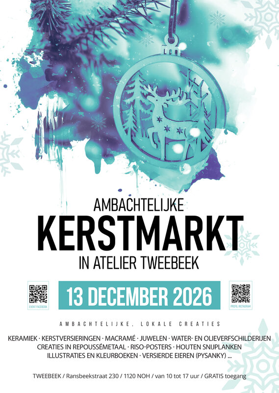 Kerstmarkten Ambachtelijke kerstmarkt atelier Tweebeek