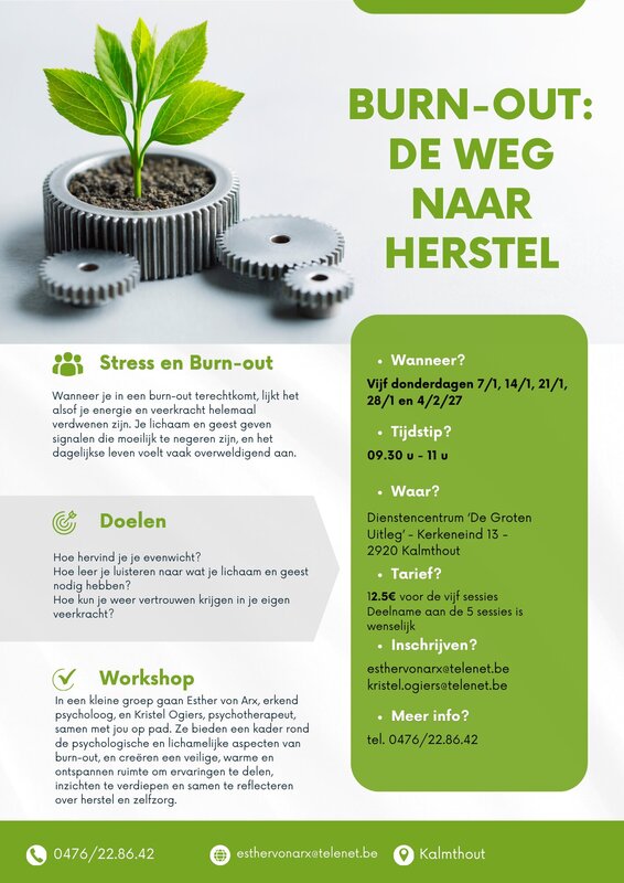 Workshops Burn-Out: weg naar Herstel